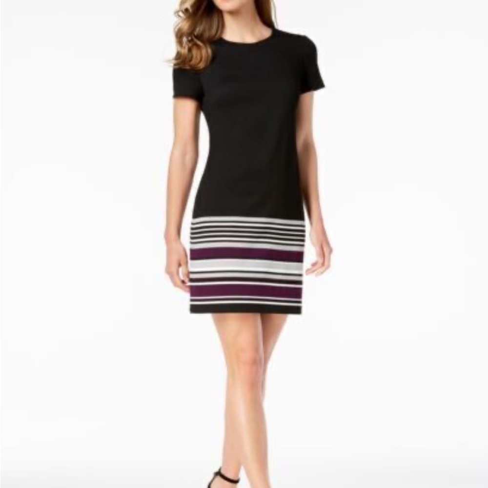 Calvin Klein Striped Tricot Dress